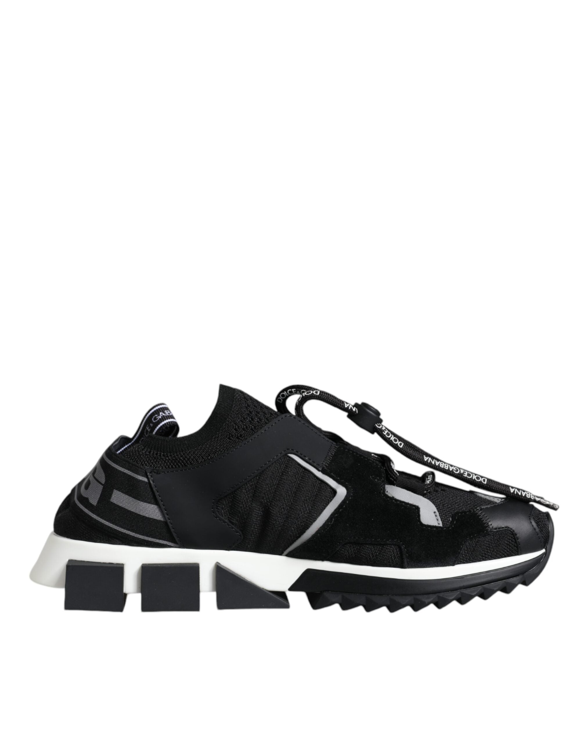 Dolce & Gabbana Black Mesh Sorrento Trekking Sneakers Women's Shoes