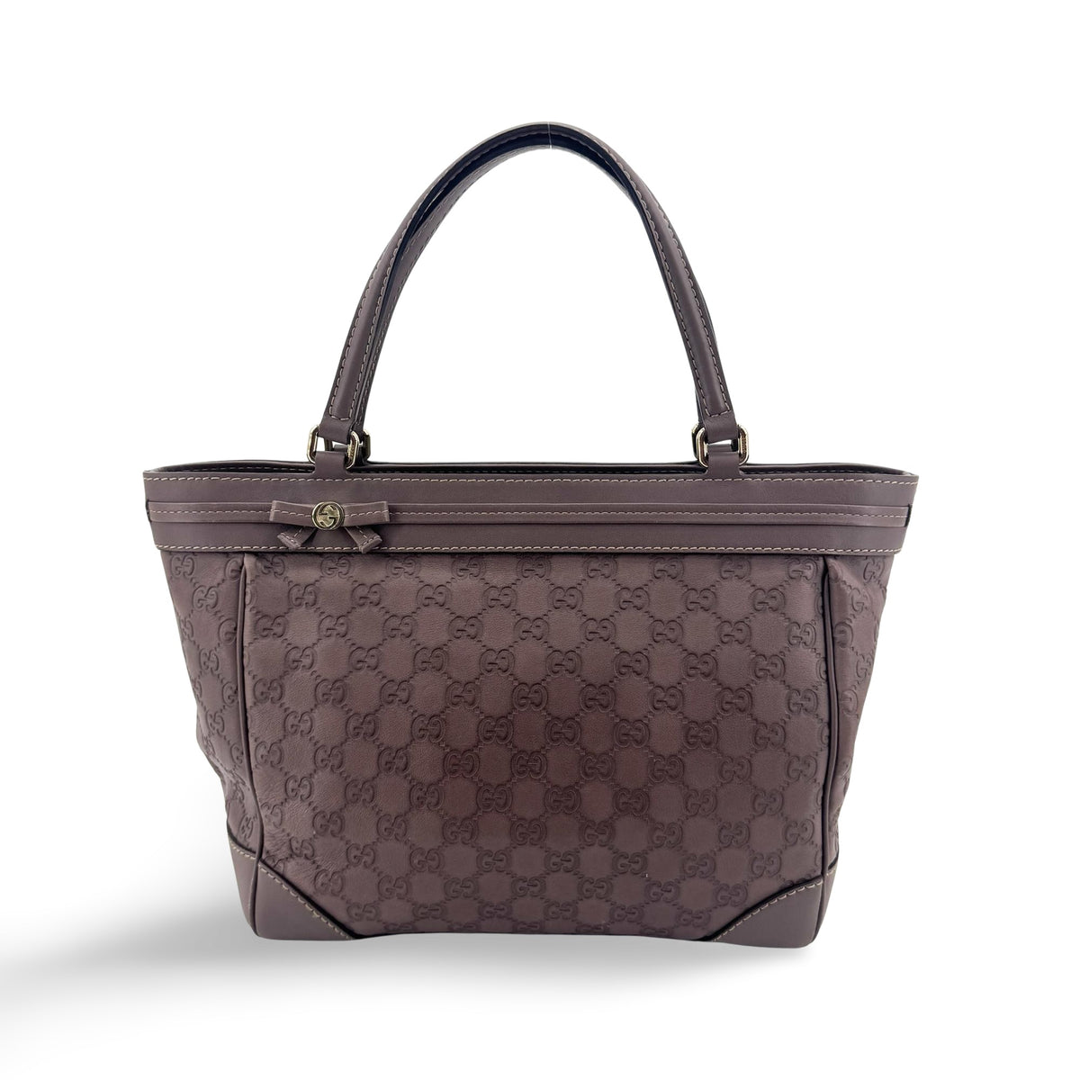 Gucci Mayfair Guccissima Leather Brown Leather Tote Bag Bag (Pre-Owned)