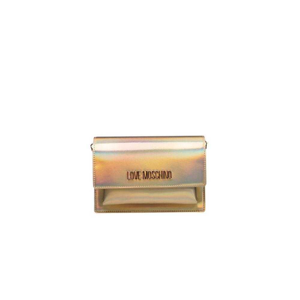 Love Moschino Gold Polyethylene Women Crossbody Women's Bag