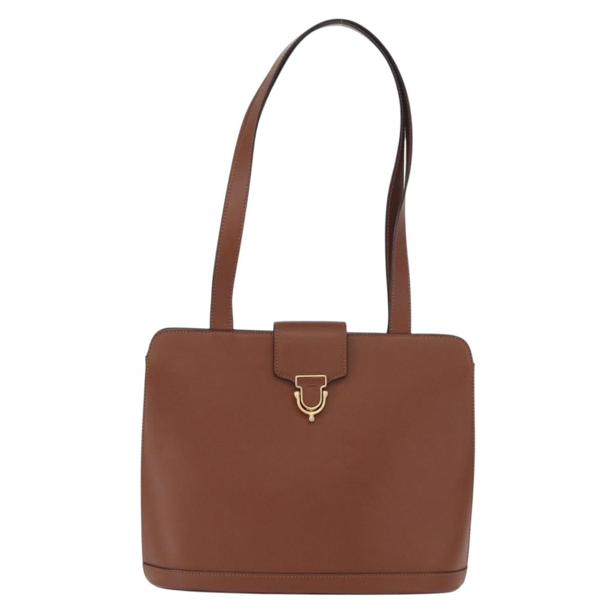 Celine Vintage Leather Brown Leather Shoulder Bag Bag (Pre-Owned)