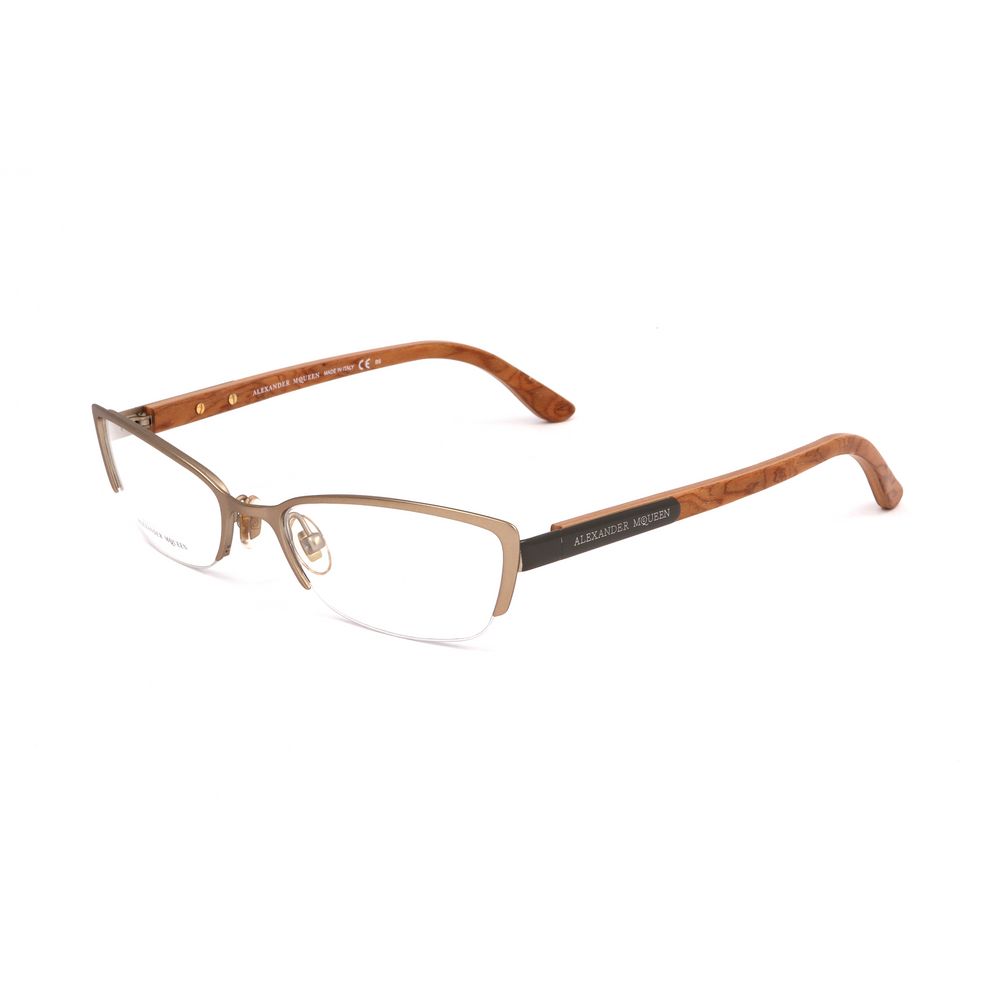 Alexander McQueen Brown Metal Women's Frames