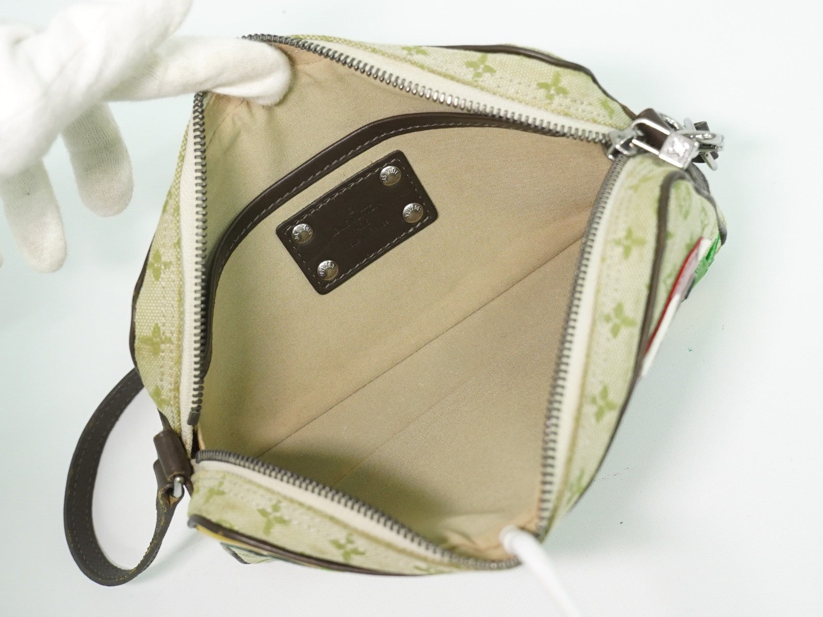 Louis Vuitton Conte De Fees Pochette Monogram Patchwork Khaki Canvas Shoulder Bag Bag (Pre-Owned)