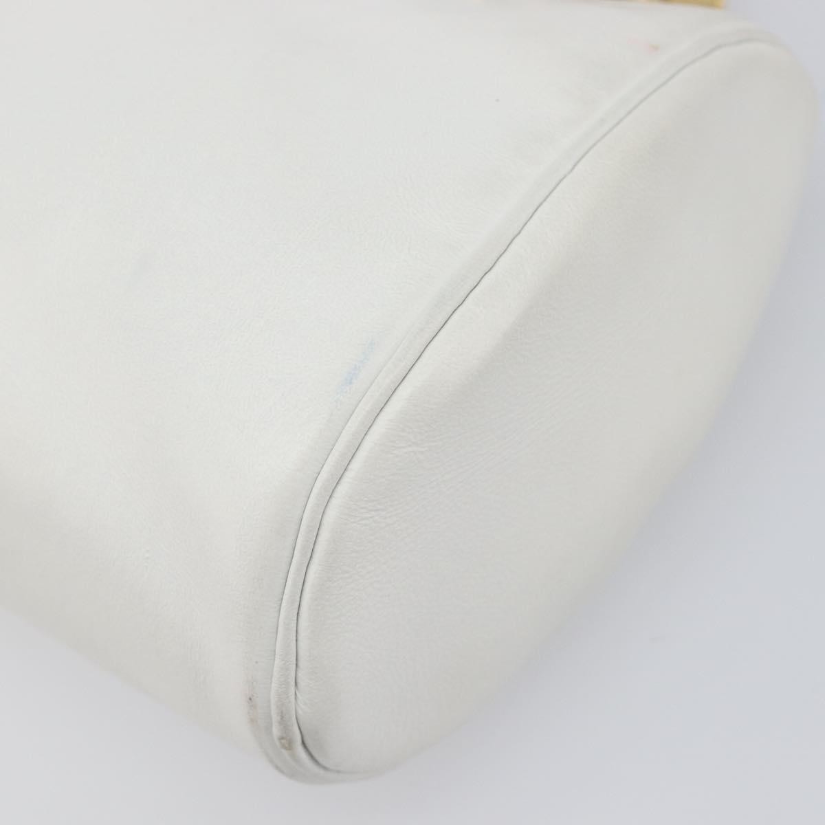 Christian Dior Shoulder Leather White Leather Shoulder Bag Bag (Pre-Owned)