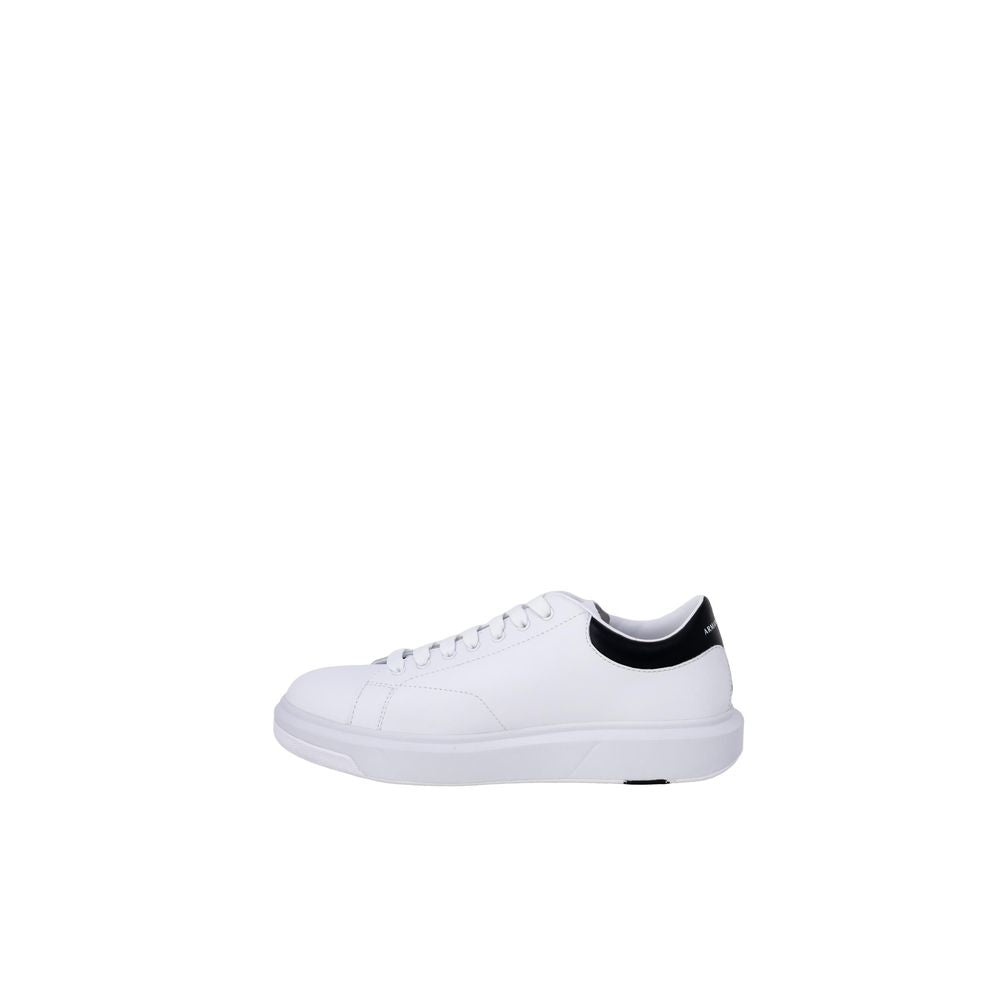 Armani Exchange Black And White Leather Men's Sneaker
