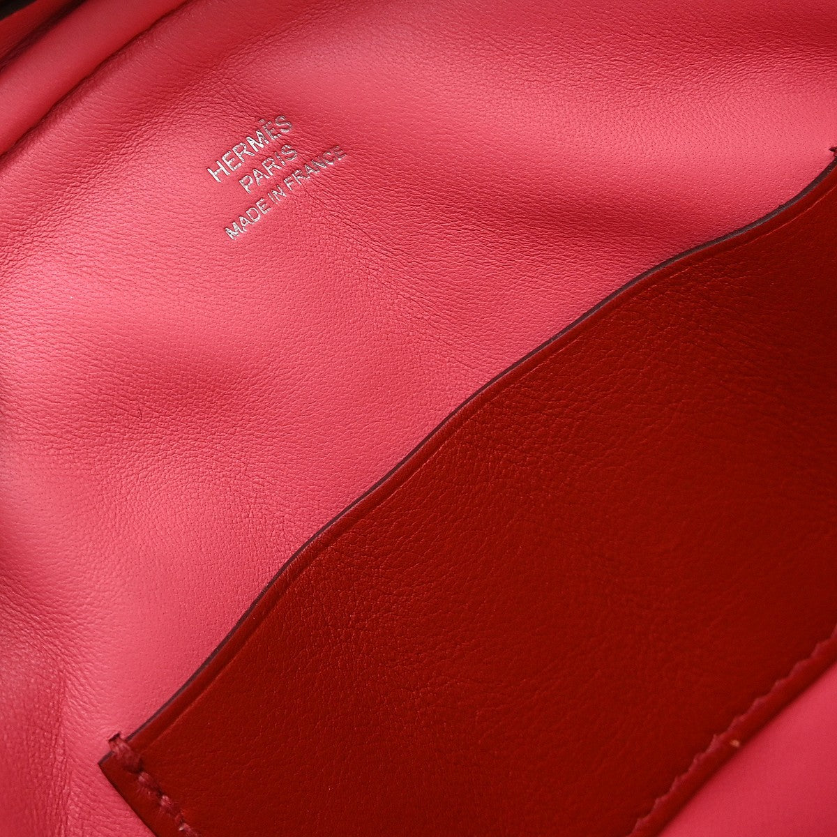 Hermes In-The-Loop Belt Swift Red Leather Clutche & Pouche Bag (Pre-Owned)