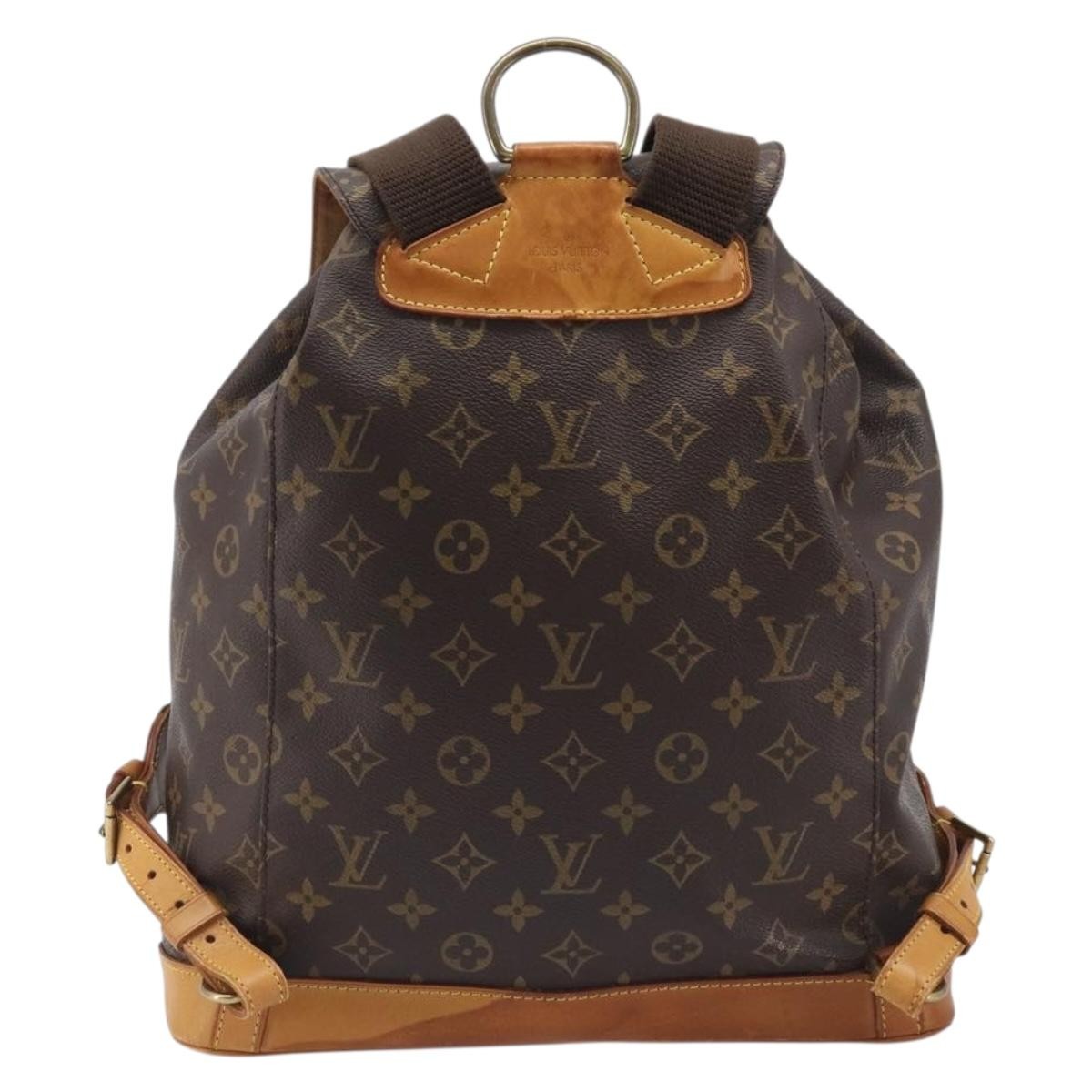 Louis Vuitton Vintage Montsouris Monogram Canvas Brown Canvas Backpack Bag (Pre-Owned)