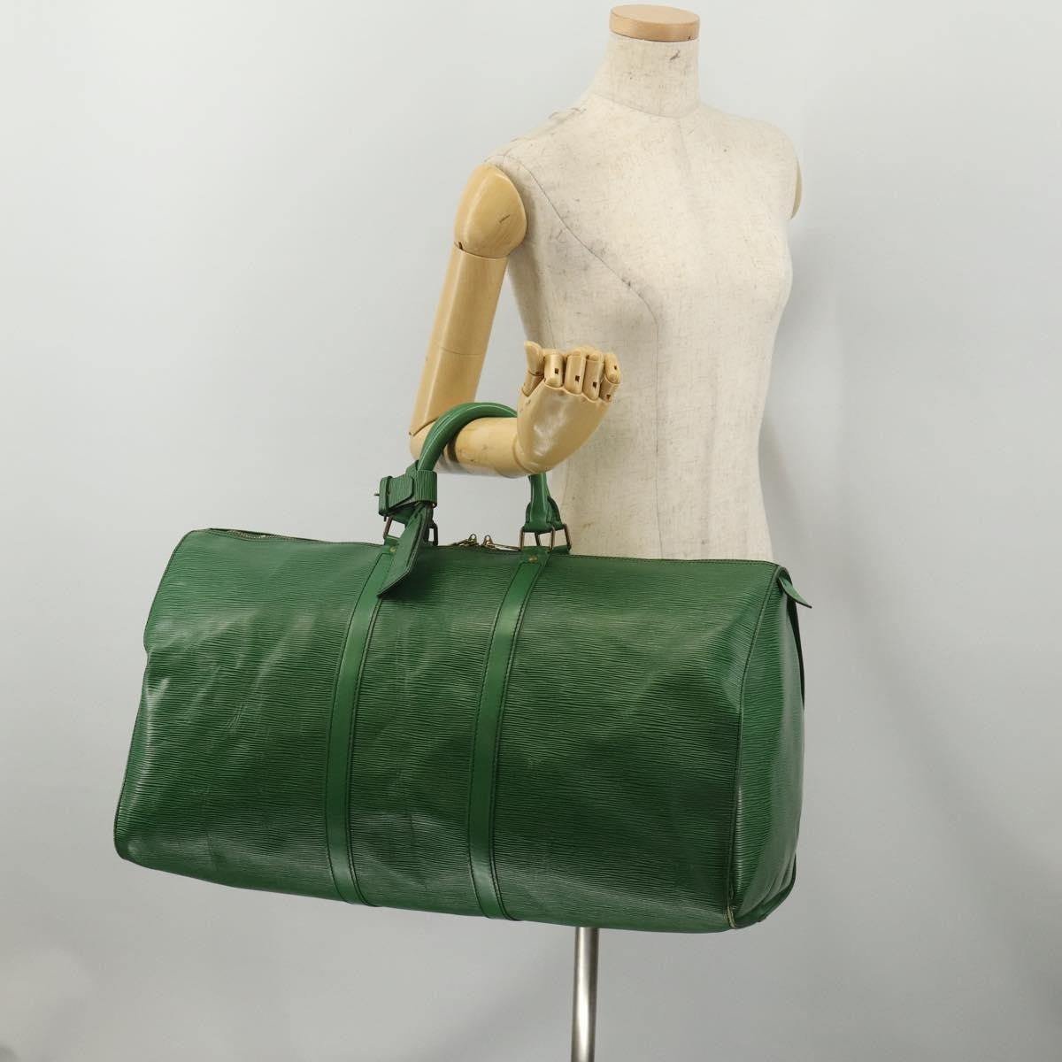 Louis Vuitton Keepall Epi Leather Green Leather Travel Bag Bag (Pre-Owned)