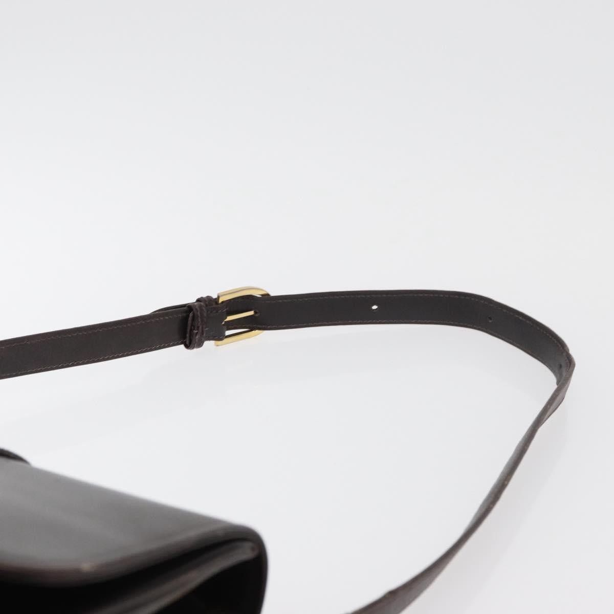 Gucci Vintage Leather Brown Leather Shoulder Bag Bag (Pre-Owned)