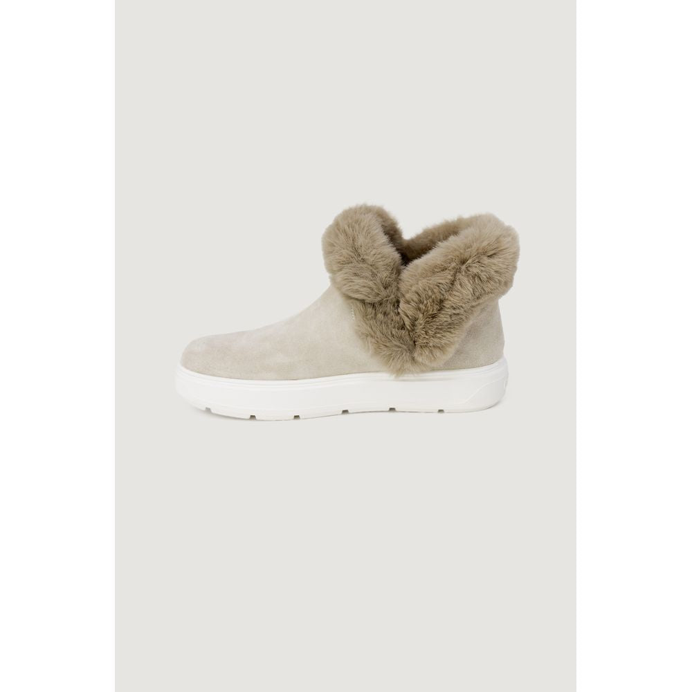 Love Moschino Beige Leather Women's Sneaker