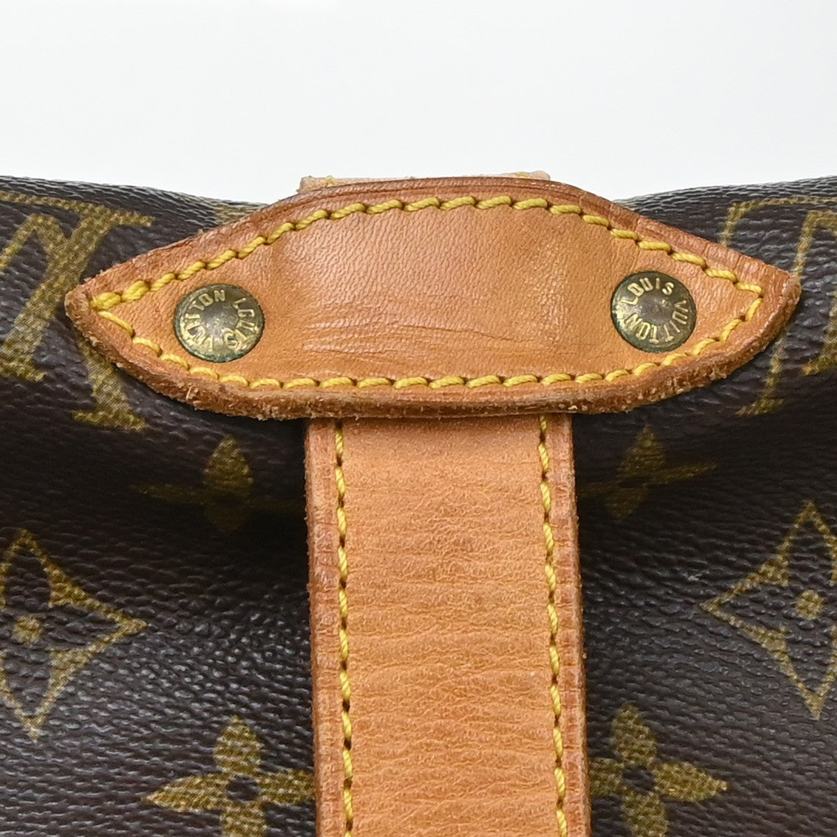 Louis Vuitton Saumur Monogram Canvas Brown Canvas Shoulder Bag Bag (Pre-Owned)