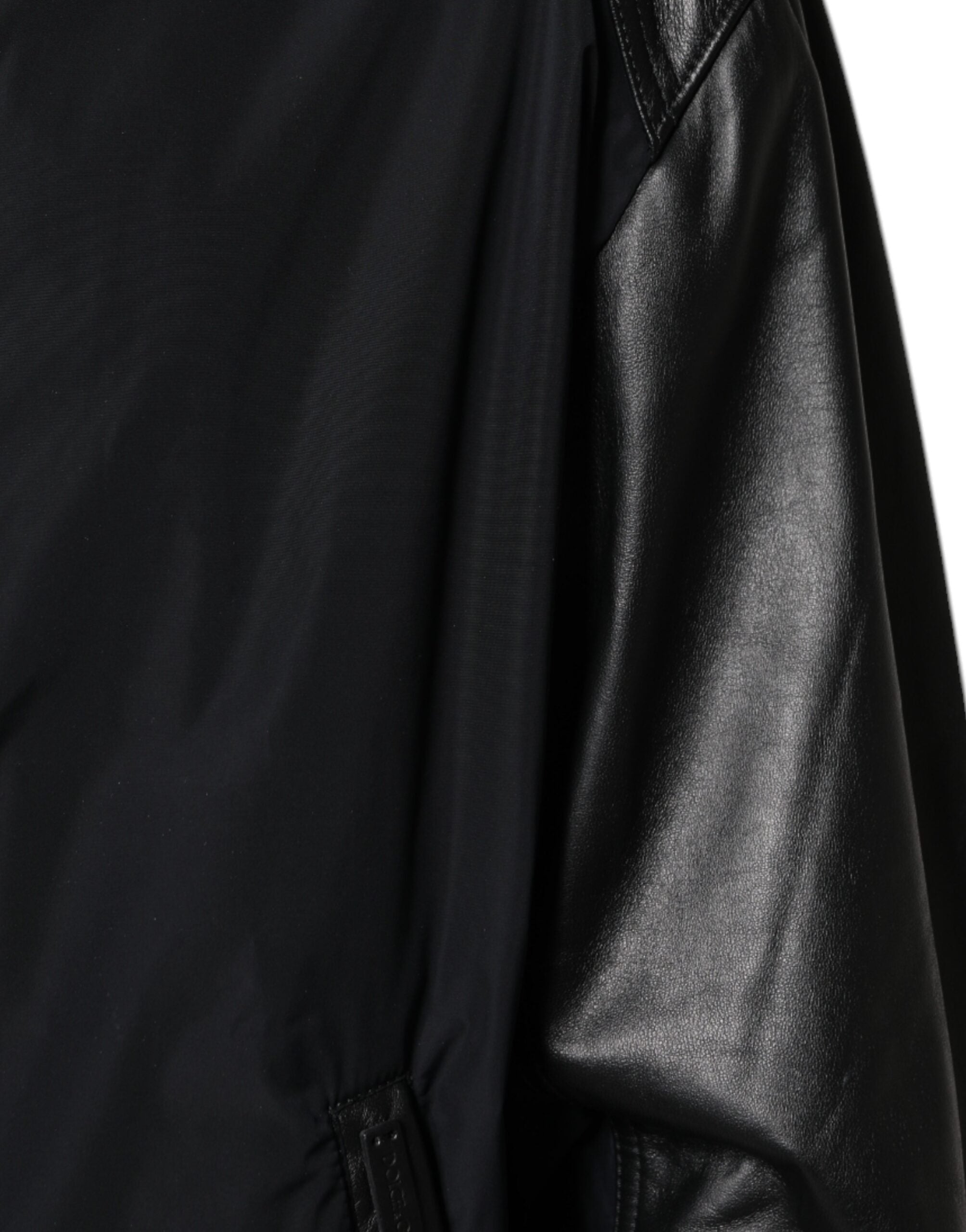 Dolce & Gabbana Black Hooded Full Zip Men Bomber Men's Jacket (Pre-Owned)