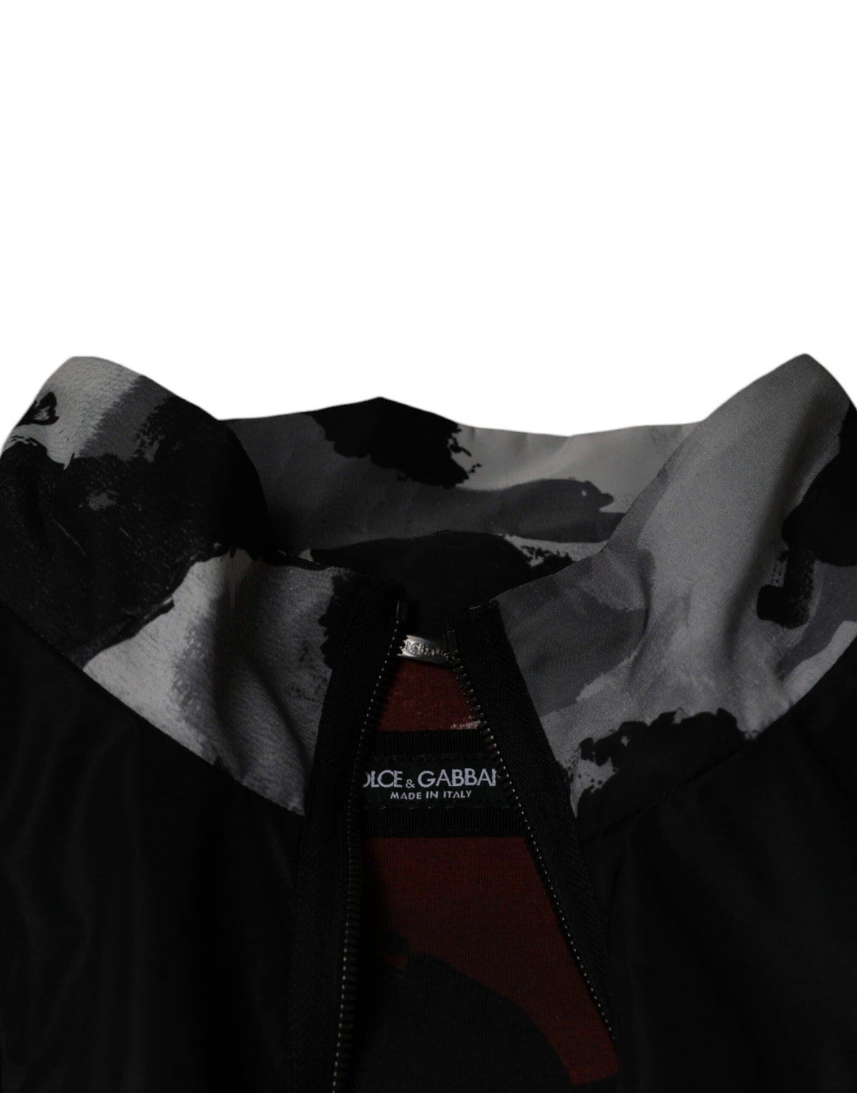 Dolce & Gabbana Black Nylon Full Zip Men Bomber Men's Jacket