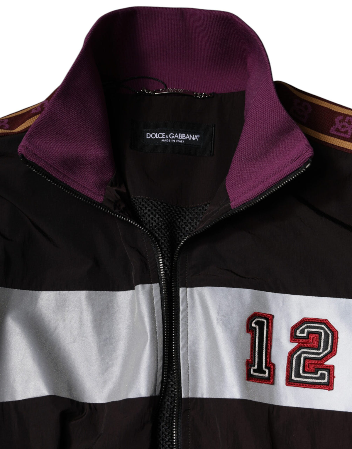 Dolce & Gabbana Multicolor Full Zip Jersey Men Bomber Men's Jacket