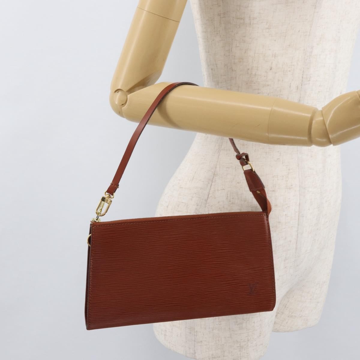 Louis Vuitton Pochette Accessoires Epi Leather Brown Leather Clutche & Pouche Bag (Pre-Owned)