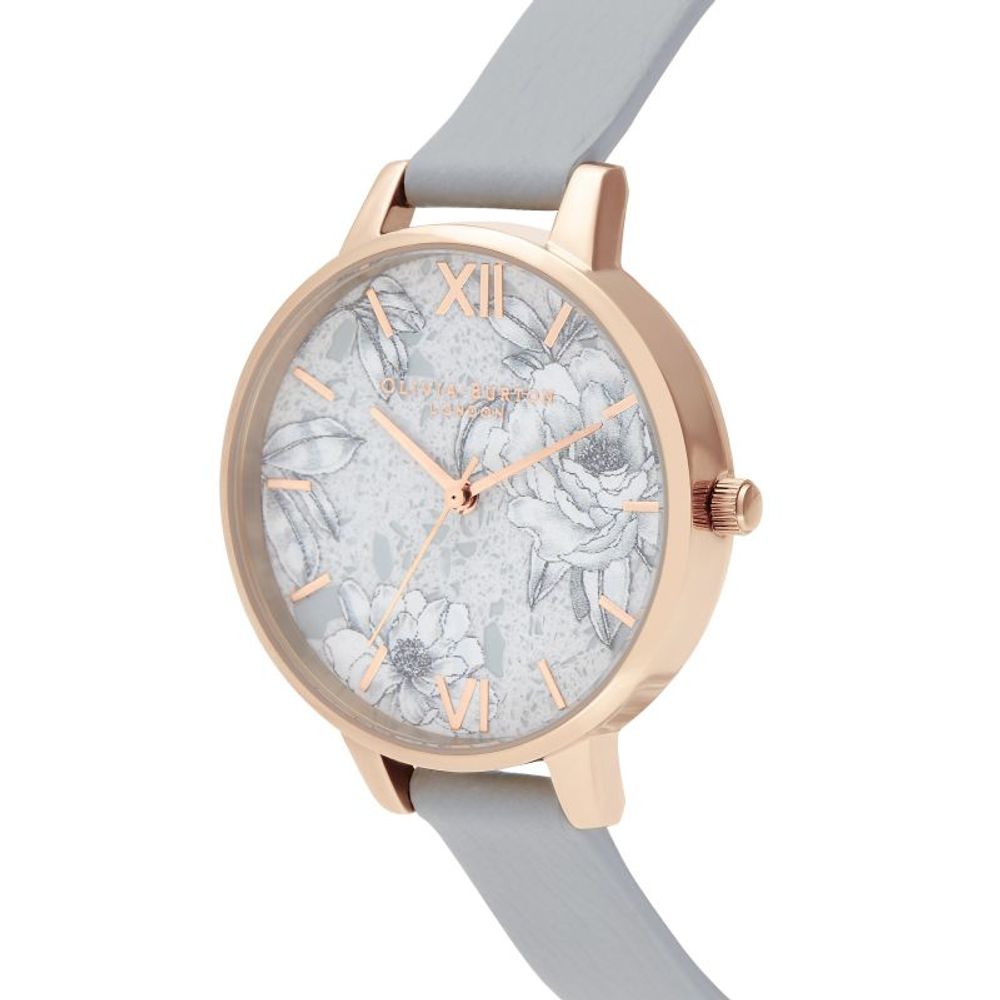 Olivia Burton Gray Leather Leather Women's Watch