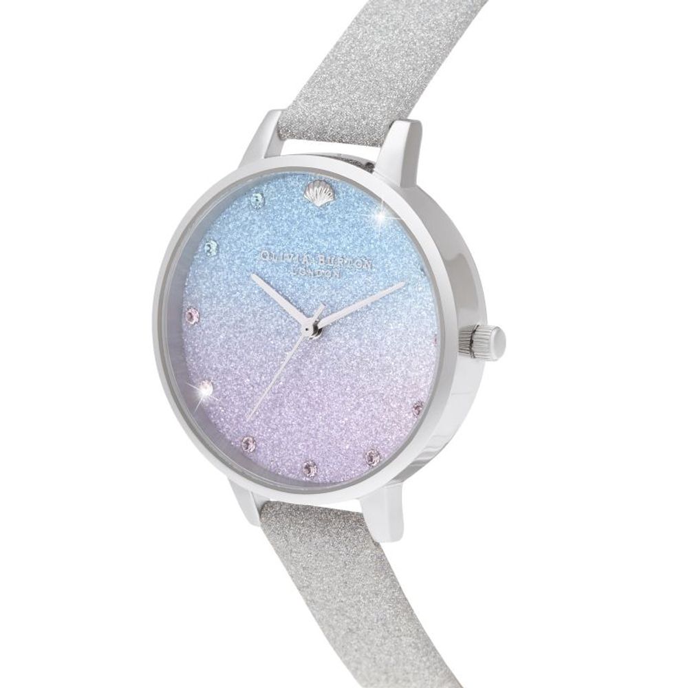 Olivia Burton Gray Synthetic Leather Women's Watch