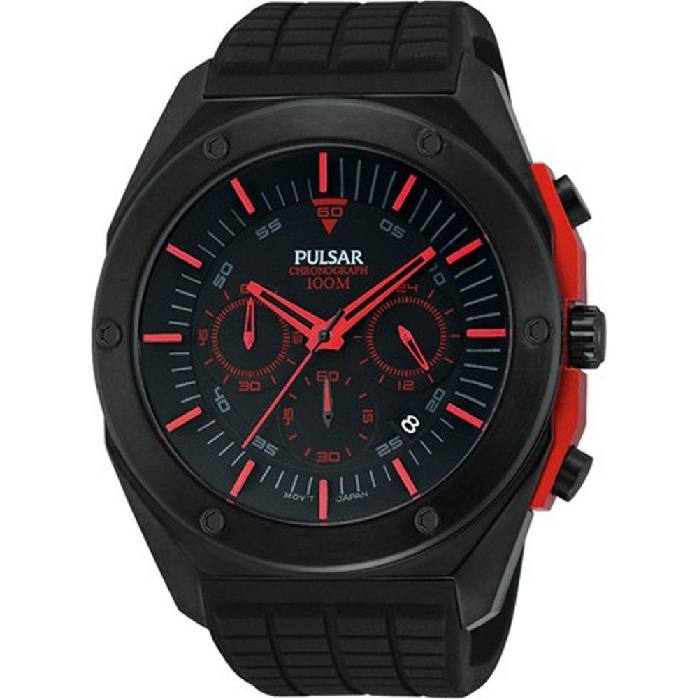 Pulsar Black Rubber Men's Watch