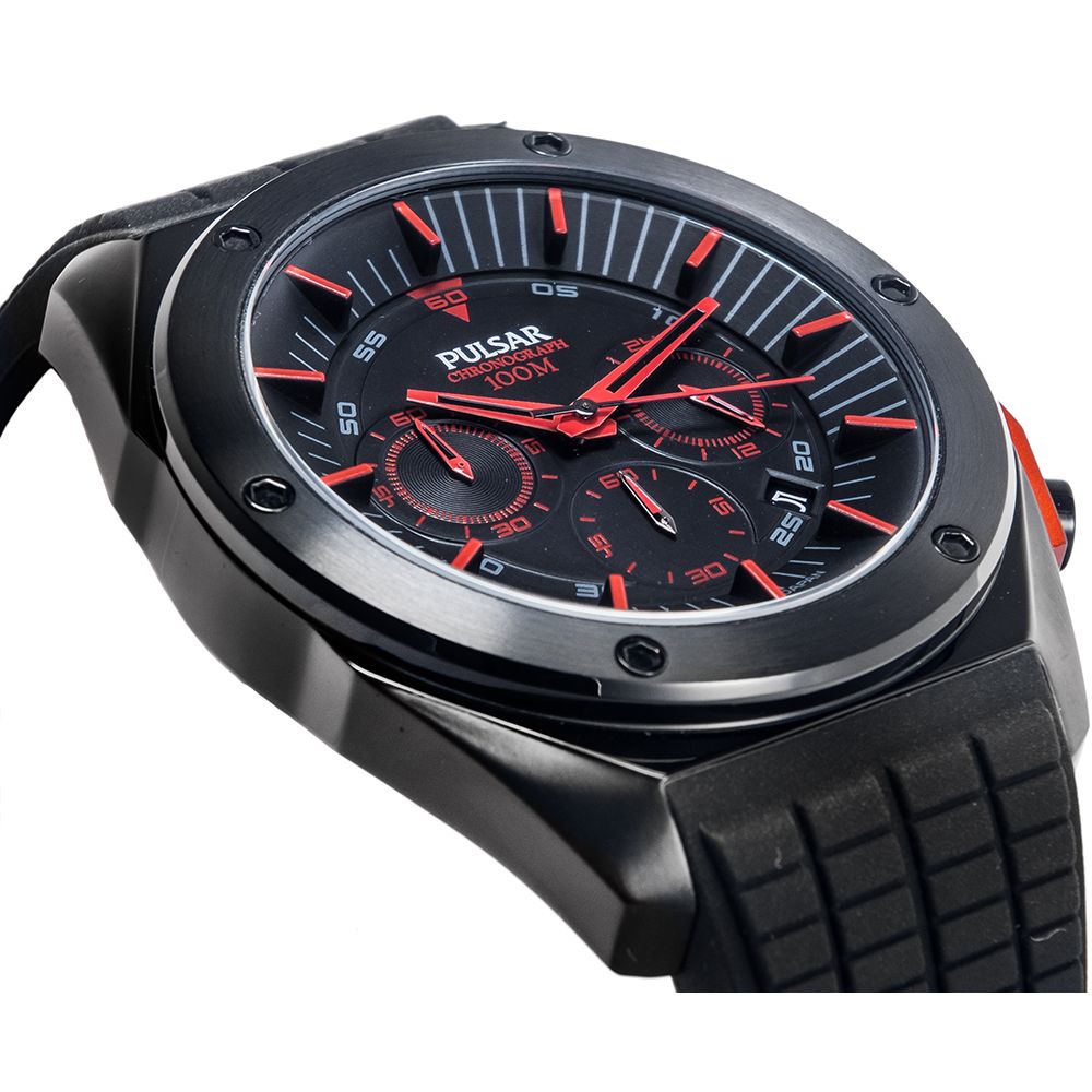 Pulsar Black Rubber Men's Watch