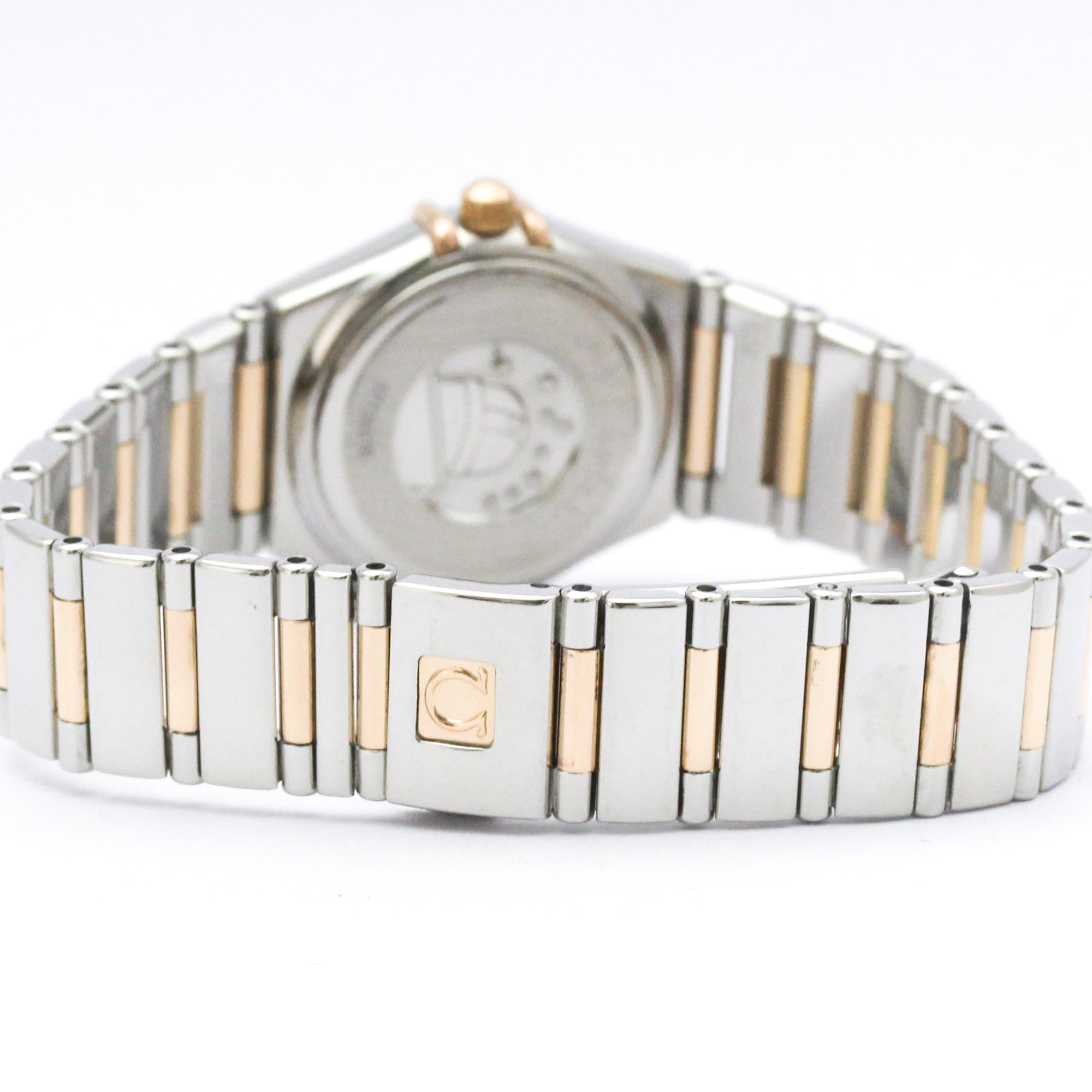 Omega Constellation Quartz Stainless Steel And Rose Gold With Diamond Bezel Watch (Pre-Owned)