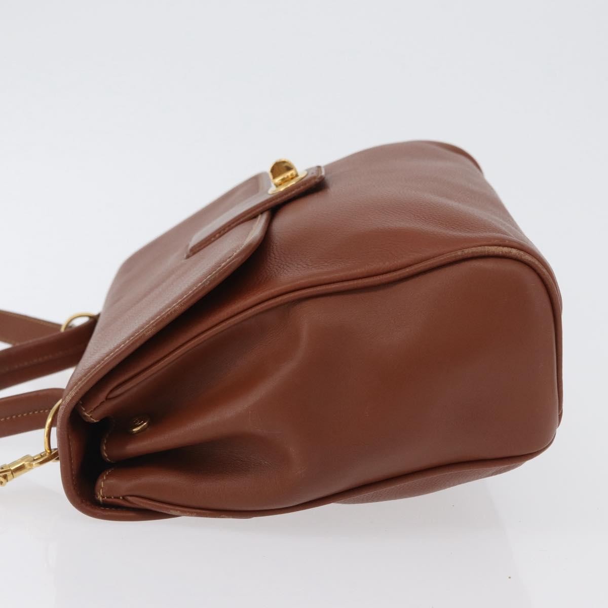 Gucci Vintage Leather Brown Leather Handbag (Pre-Owned)
