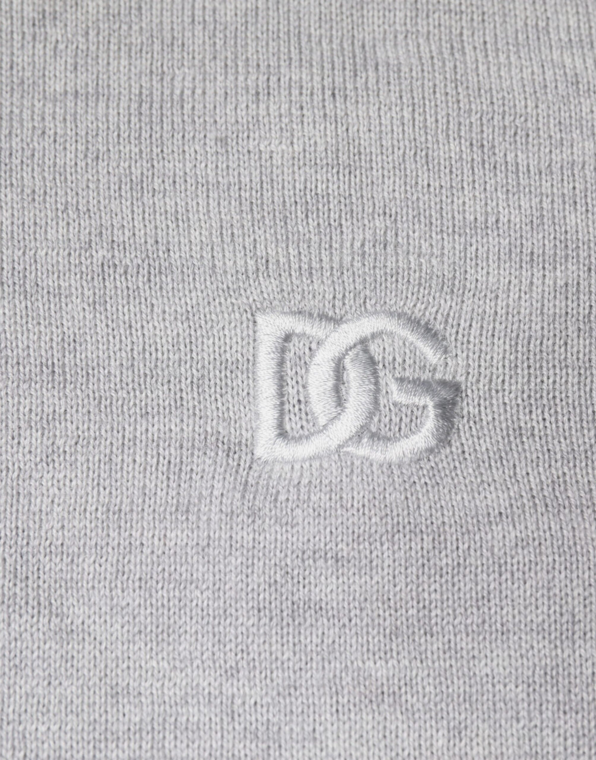 Dolce & Gabbana Light Gray Wool Crew Neck Pullover Men's Sweater