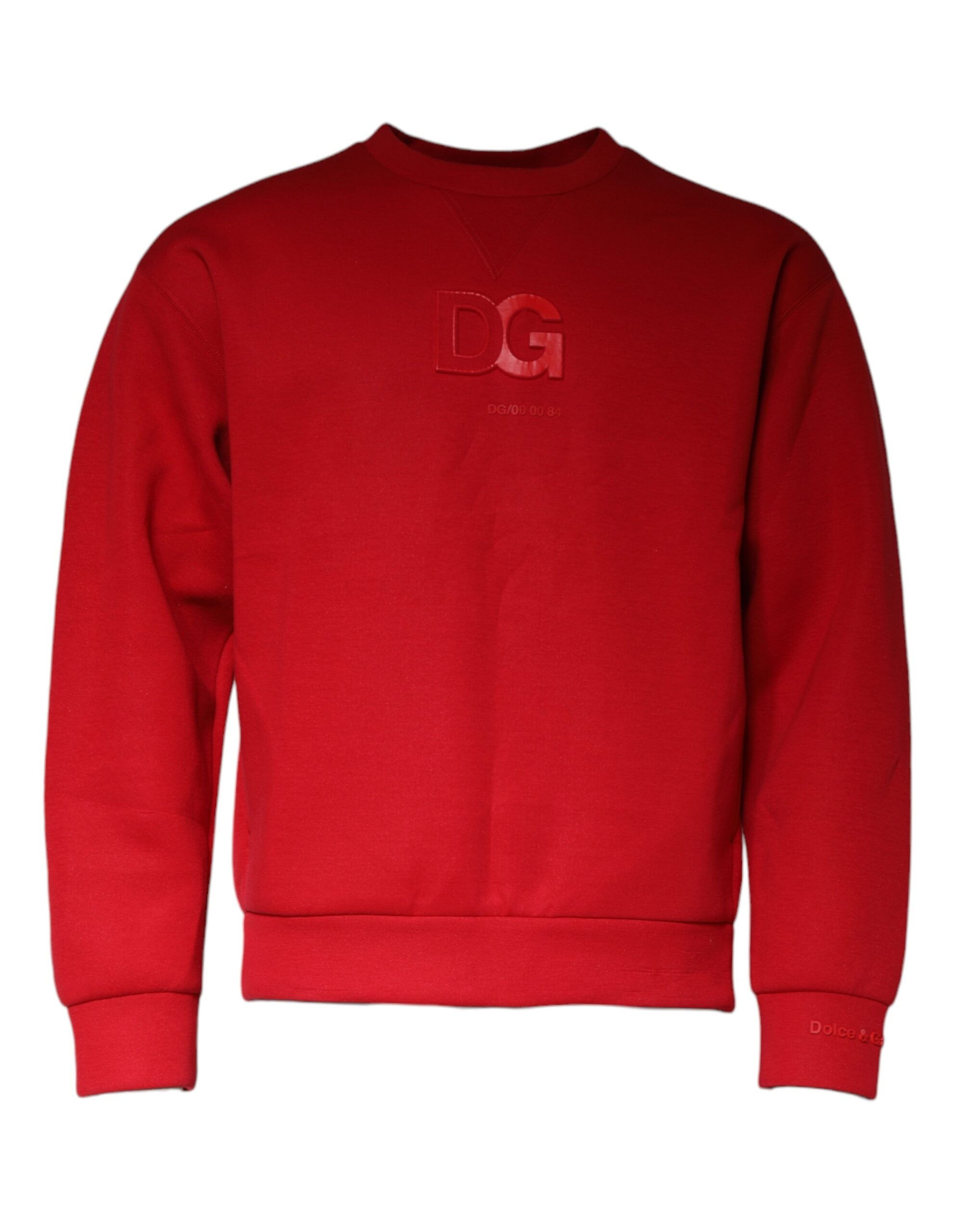 Dolce & Gabbana Maroon DG Logo Cotton Men Sweatshirt Men's Sweater (Pre-Owned)