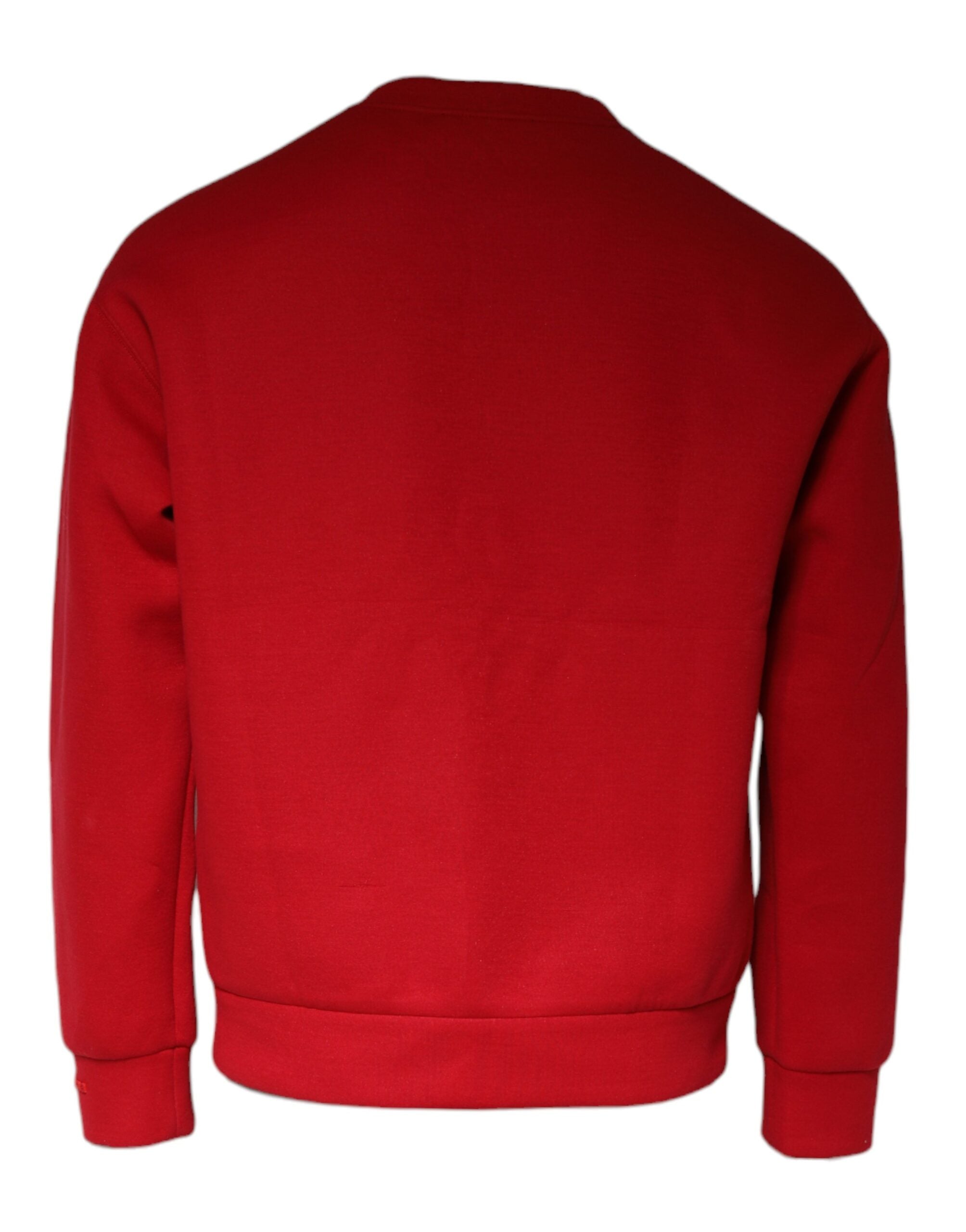 Dolce & Gabbana Maroon DG Logo Cotton Men Sweatshirt Men's Sweater (Pre-Owned)