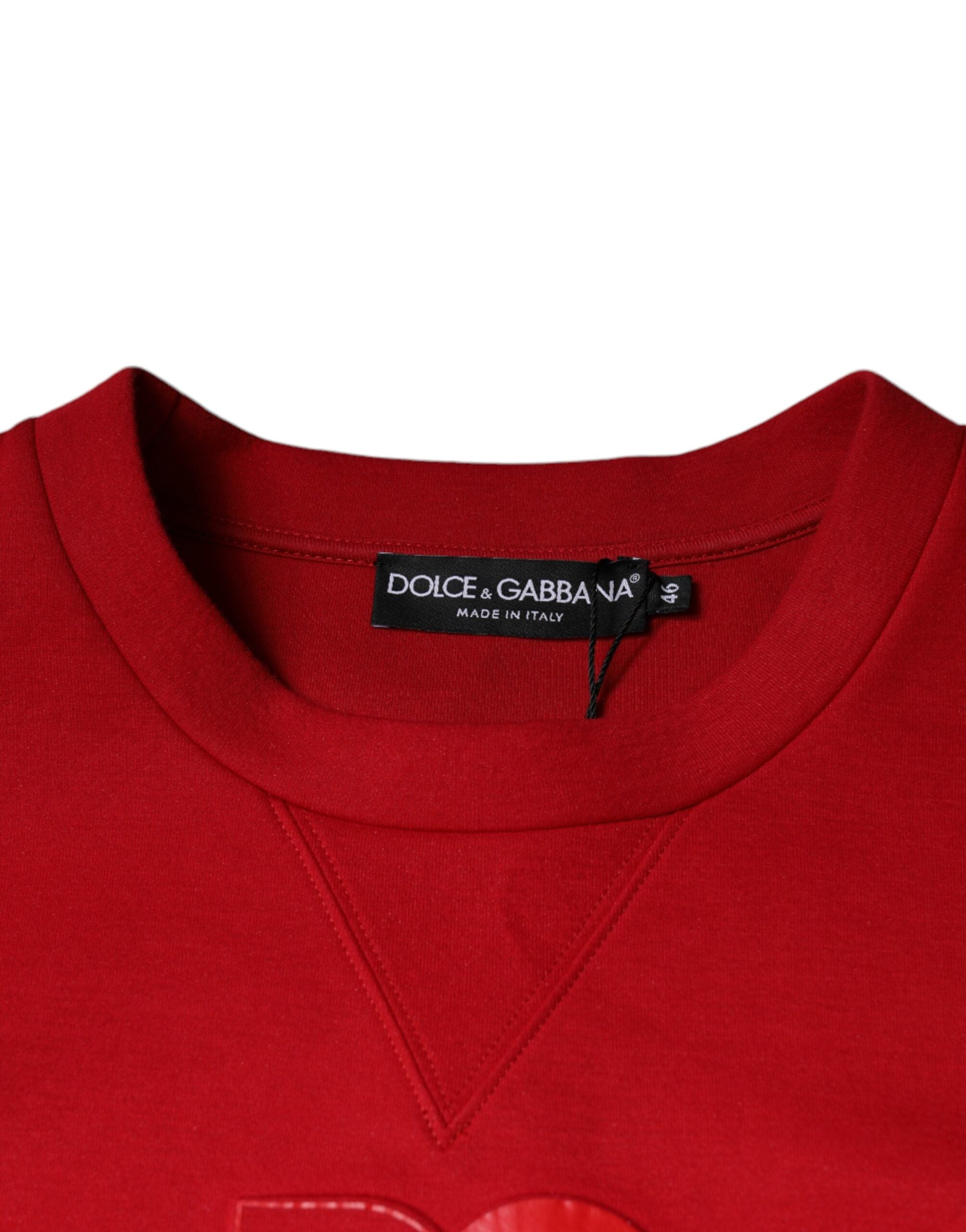 Dolce & Gabbana Maroon DG Logo Cotton Men Sweatshirt Men's Sweater (Pre-Owned)