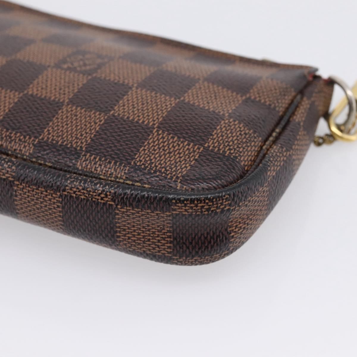 Louis Vuitton Mini Pochette Accessoires Damier Canvas Brown Canvas Clutche & Pouche Bag (Pre-Owned)