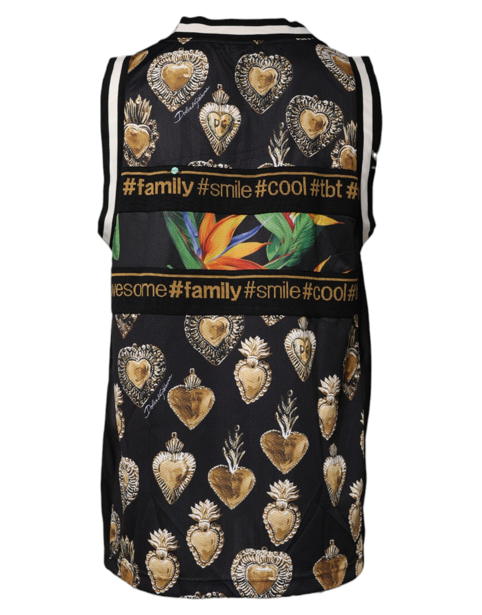Dolce & Gabbana Multicolor Tropical Sleeveless Tank Men's T-shirt