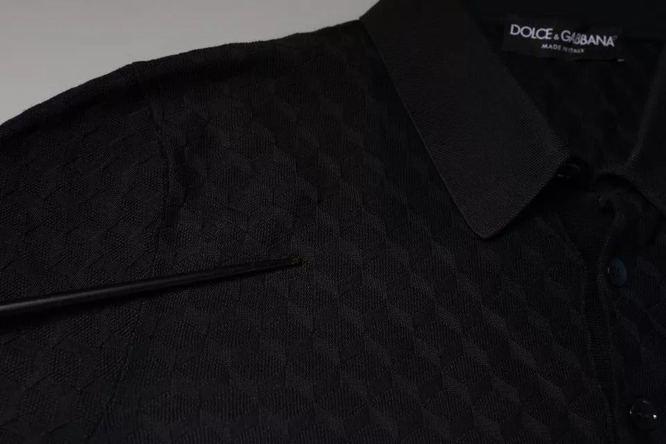 Dolce & Gabbana Multicolor Silk Button Down Collared Men's T-shirt (Pre-Owned)