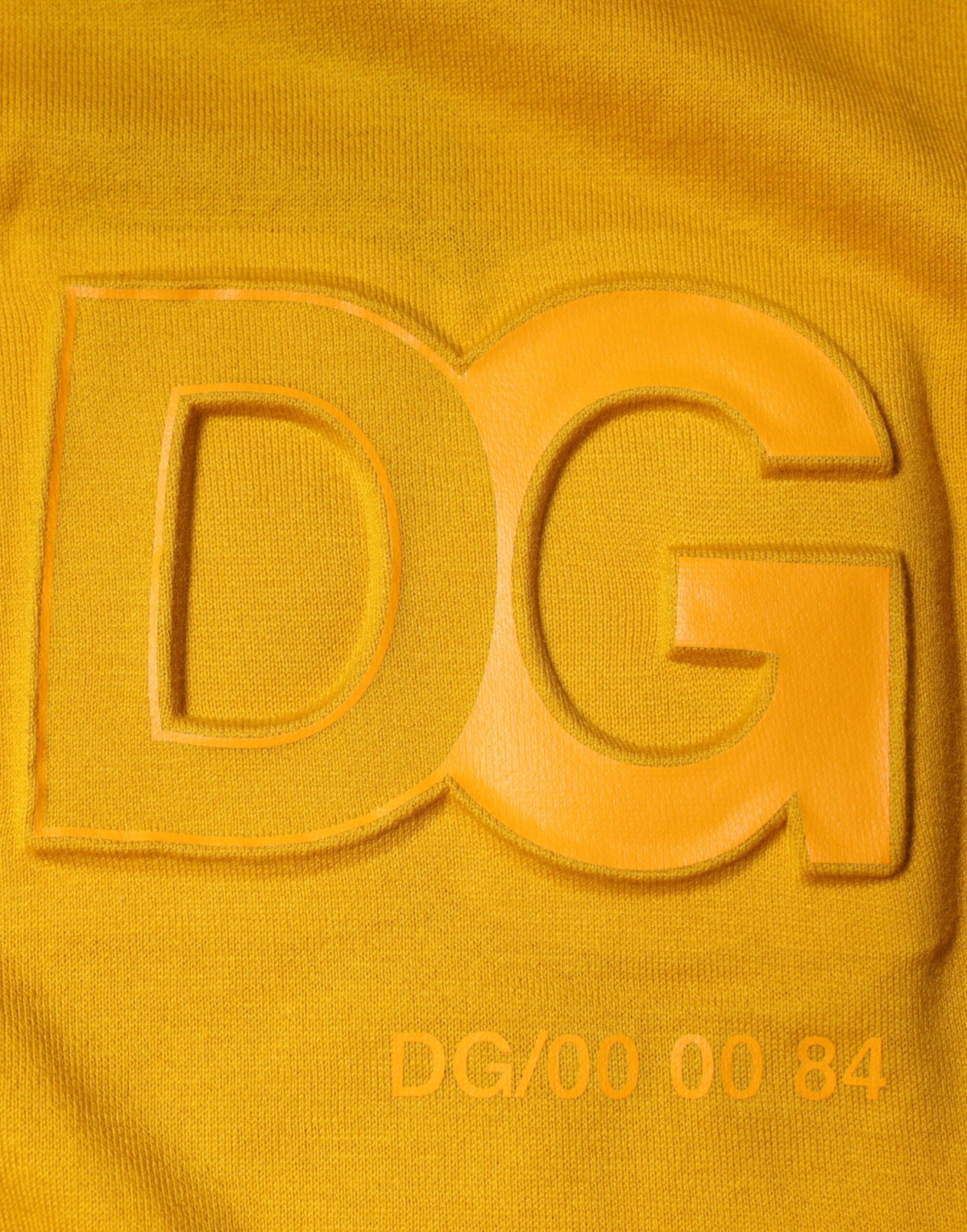 Dolce & Gabbana Mustard Embossed Logo Crew Neck Men's T-shirt (Pre-Owned)