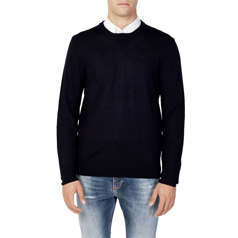 Armani Exchange Blue Wool Men's Sweatshirt