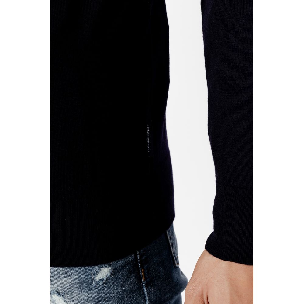Armani Exchange Blue Wool Men's Sweatshirt