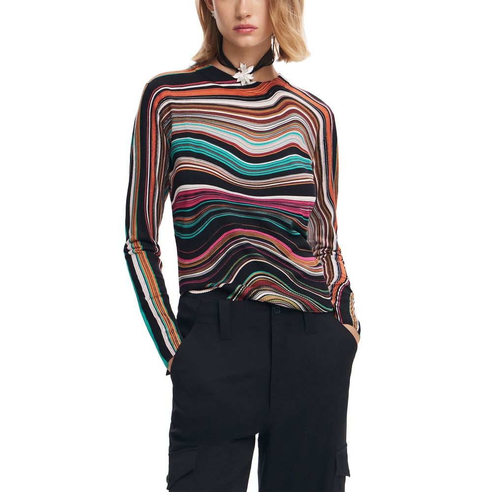 Desigual Turquoise Viscose Tops & Women's T-Shirt