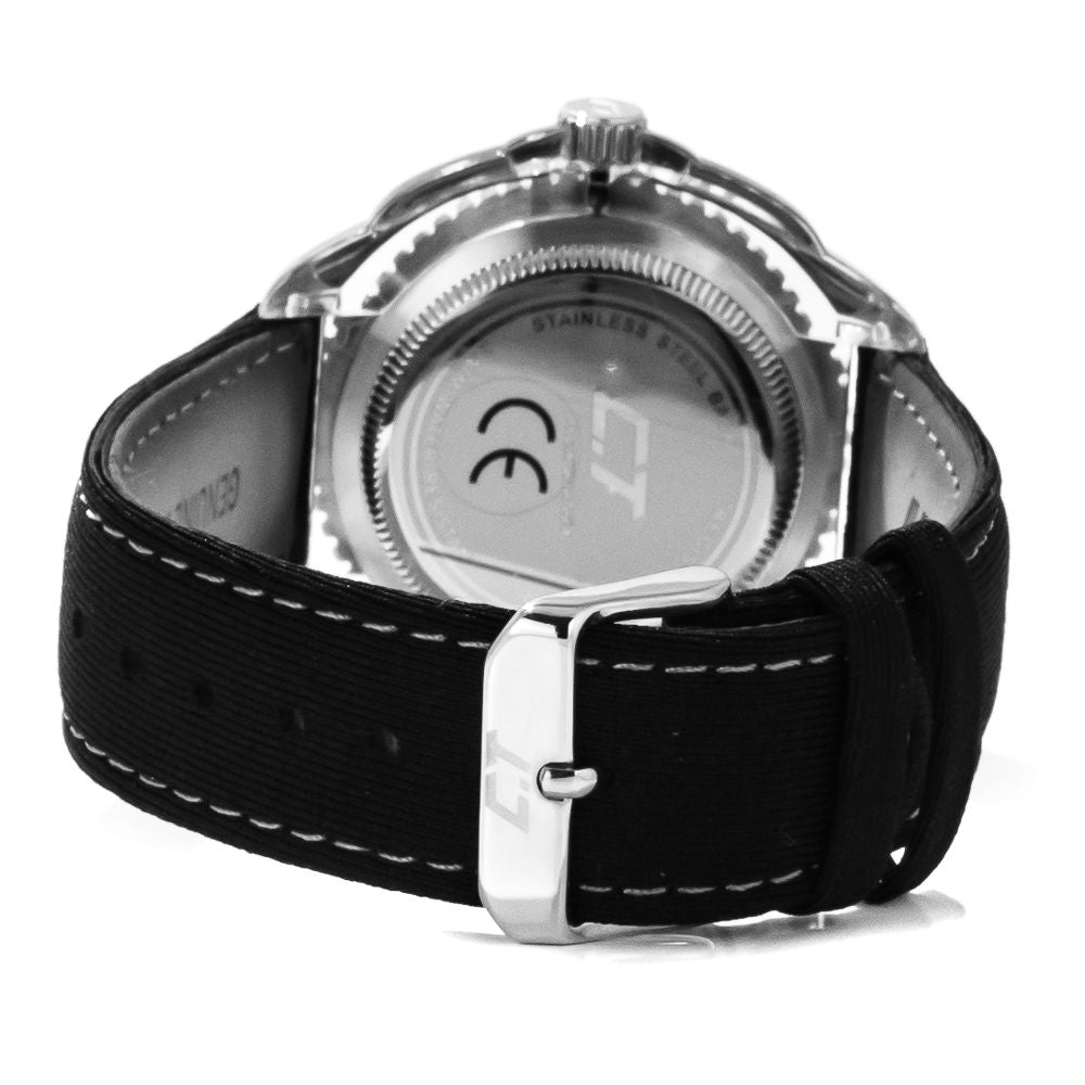 Chronotech Black Leather Men's Watch