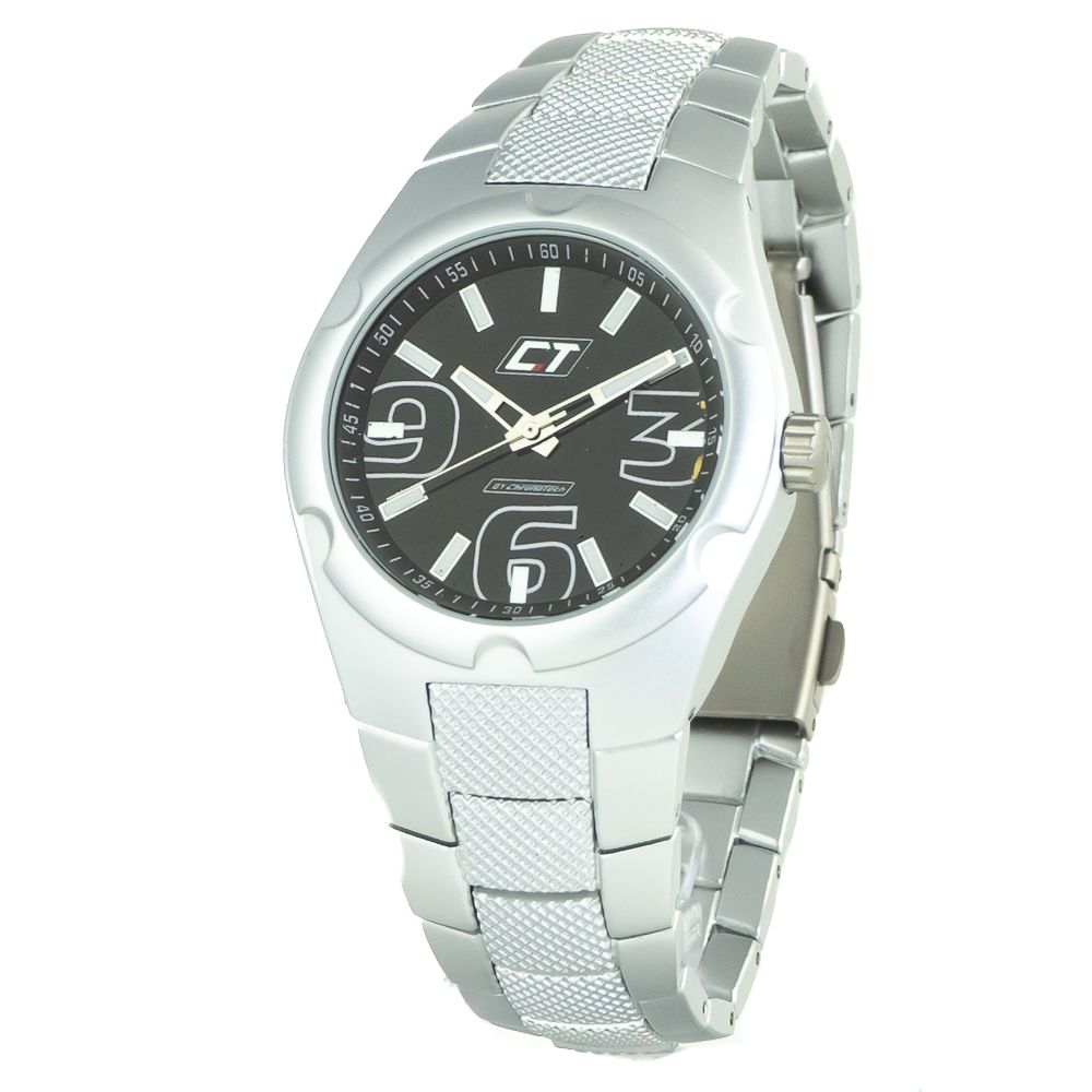 Chronotech Silver Steel Men's Watch