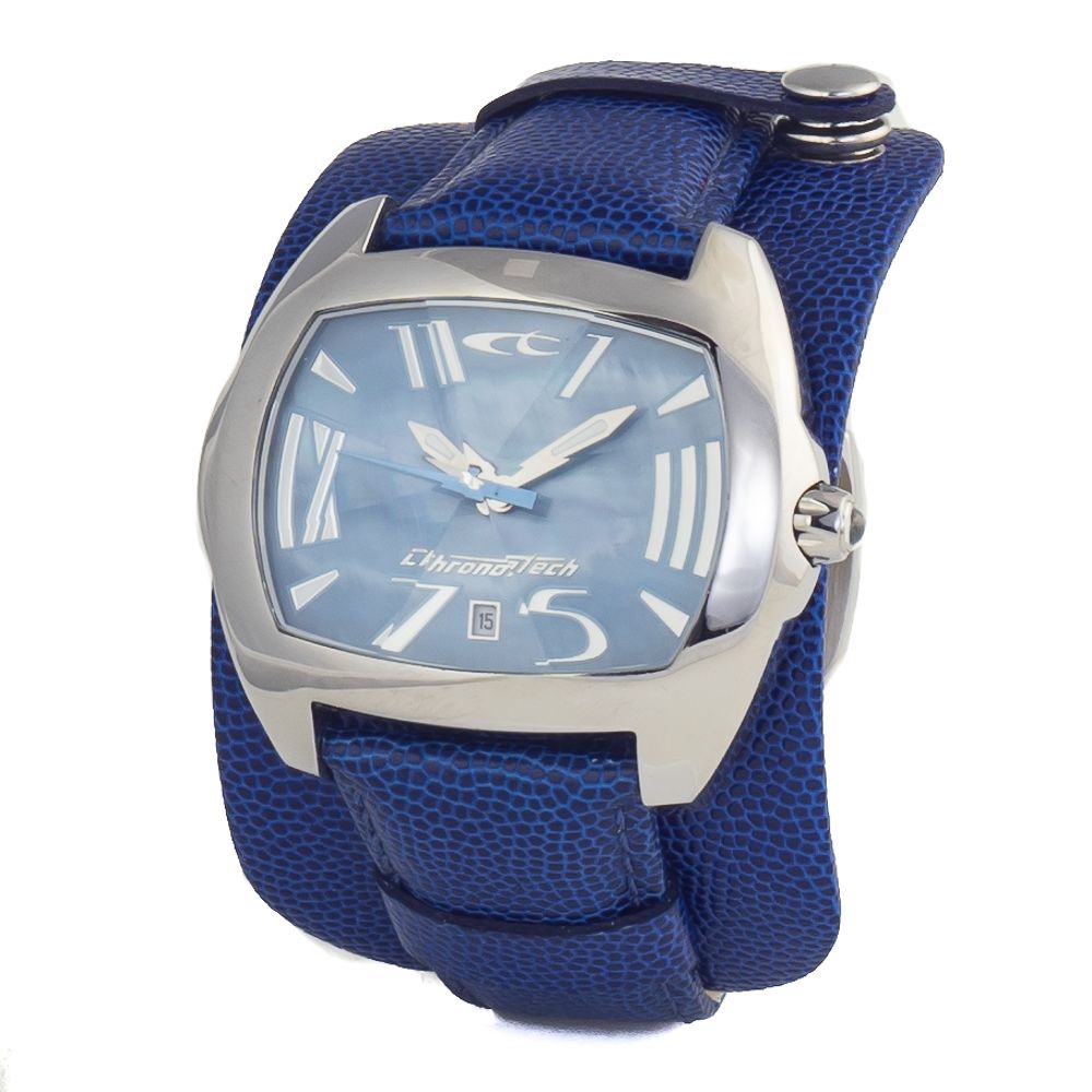 Chronotech Blue Leather Men's Watch
