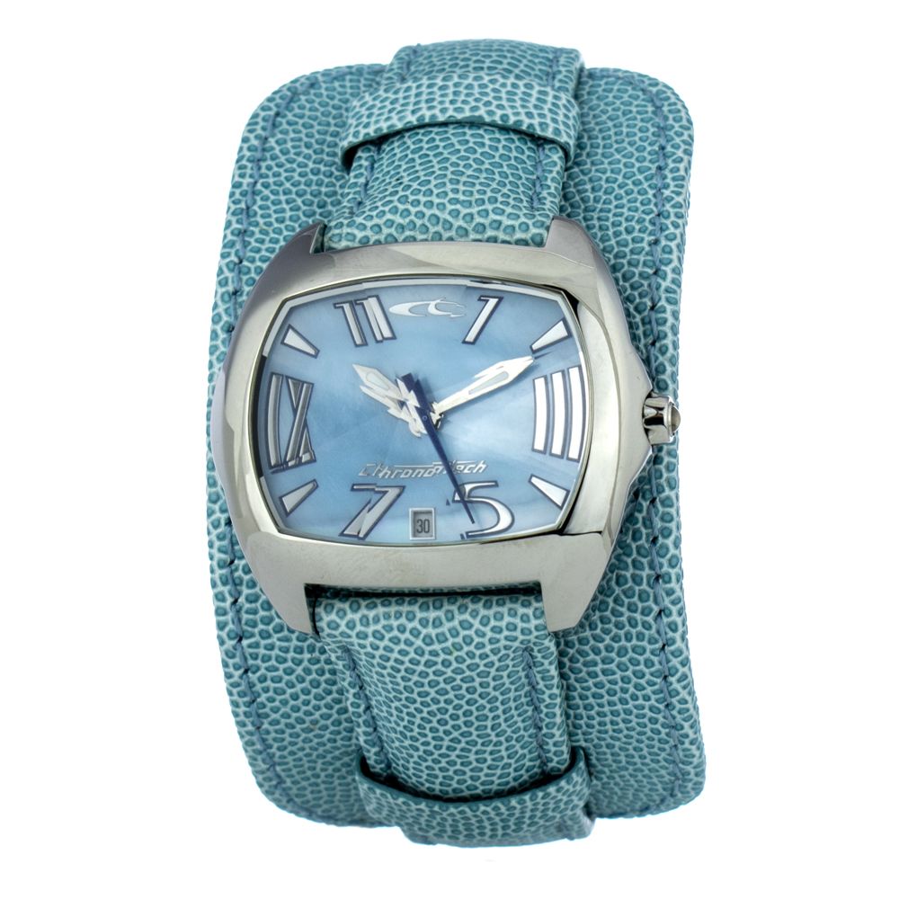 Chronotech Green Leather  Watch