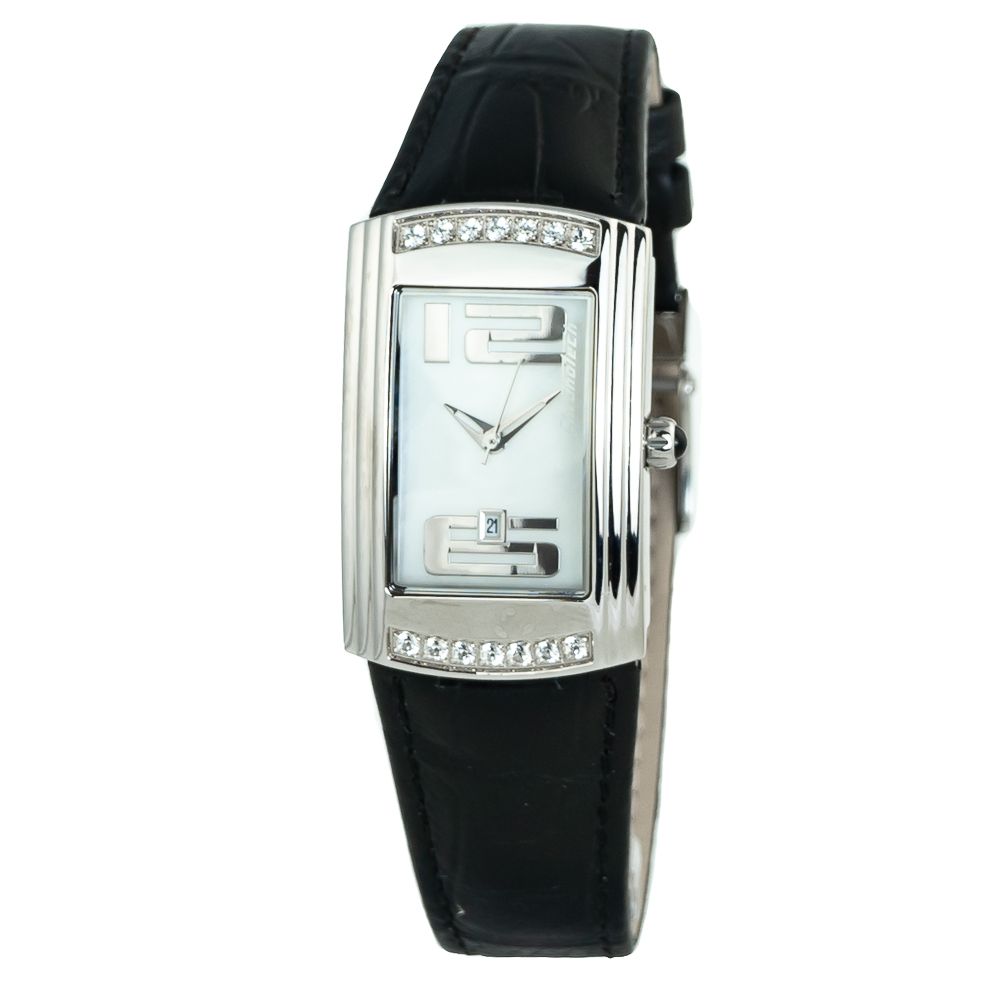 Chronotech Black Leather Women's Watch