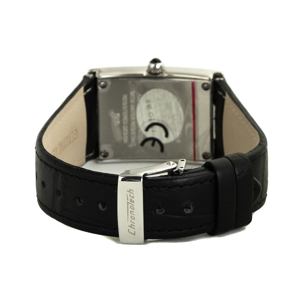 Chronotech Black Leather Women's Watch