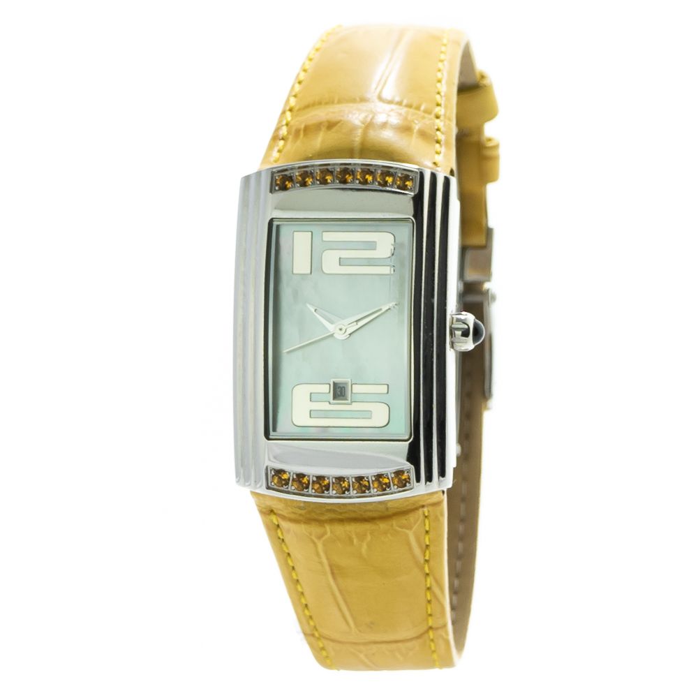 Chronotech Yellow Leather Women's Watch