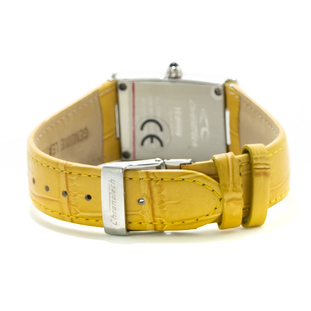 Chronotech Yellow Leather Women's Watch