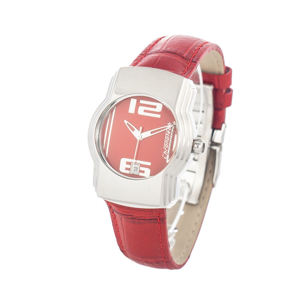 Chronotech Red Leather Women's Watch