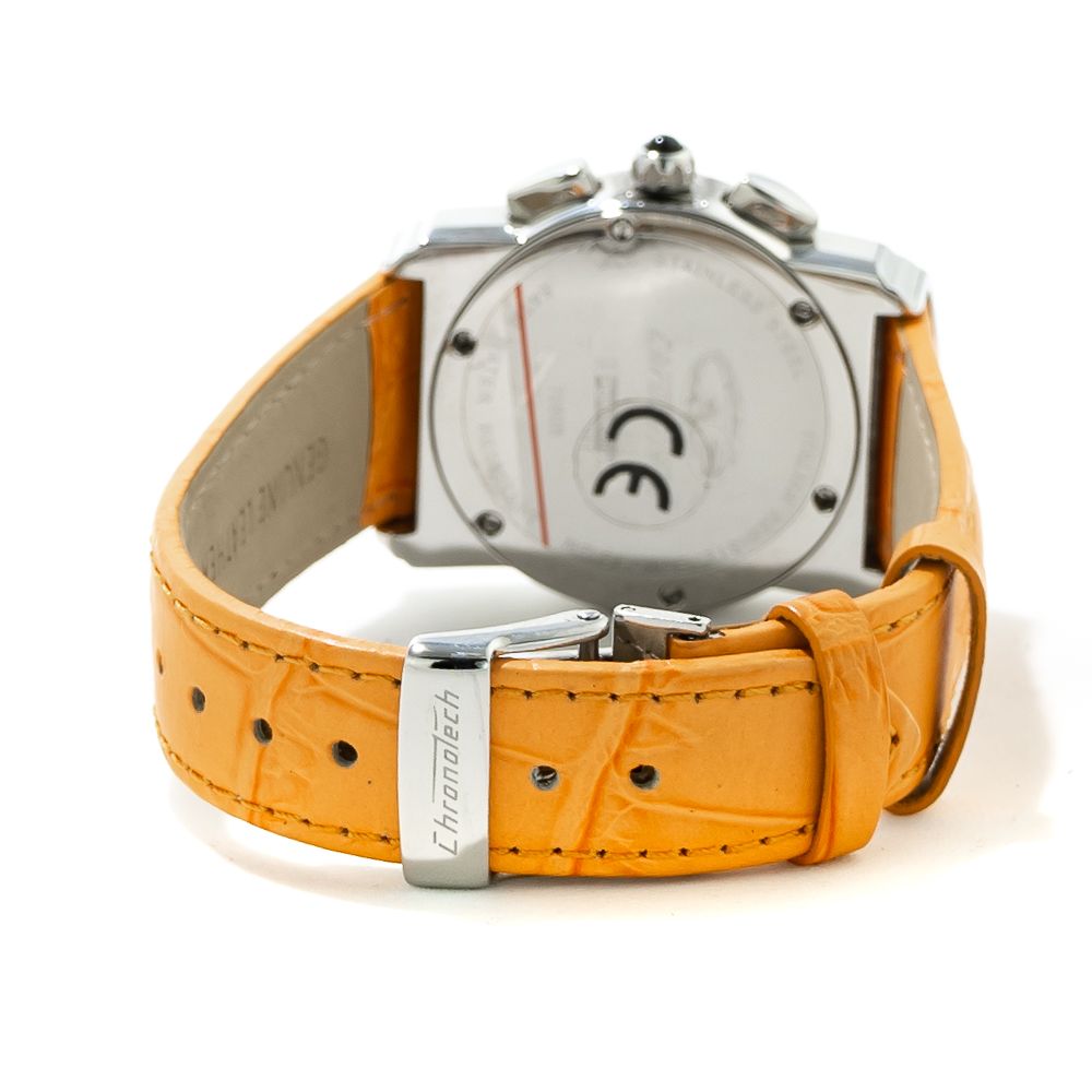 Chronotech Orange Leather Women's Watch