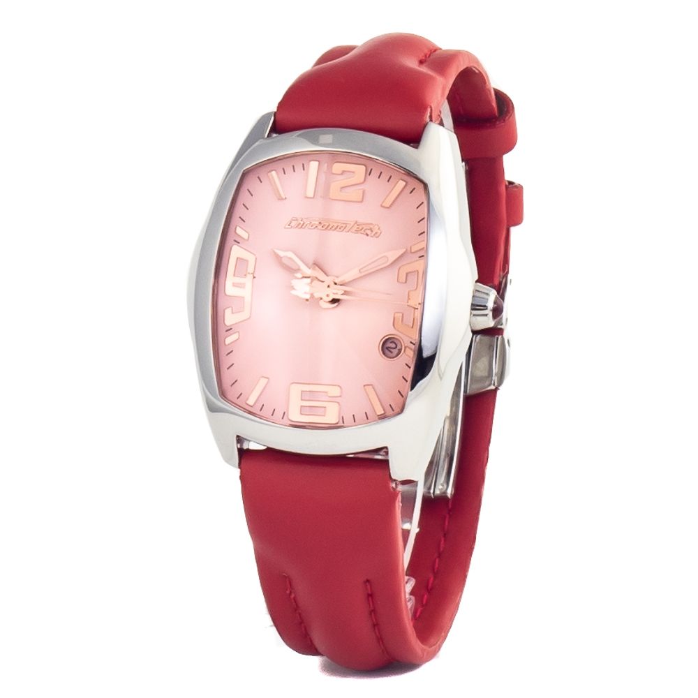 Chronotech Red Leather Women's Watch