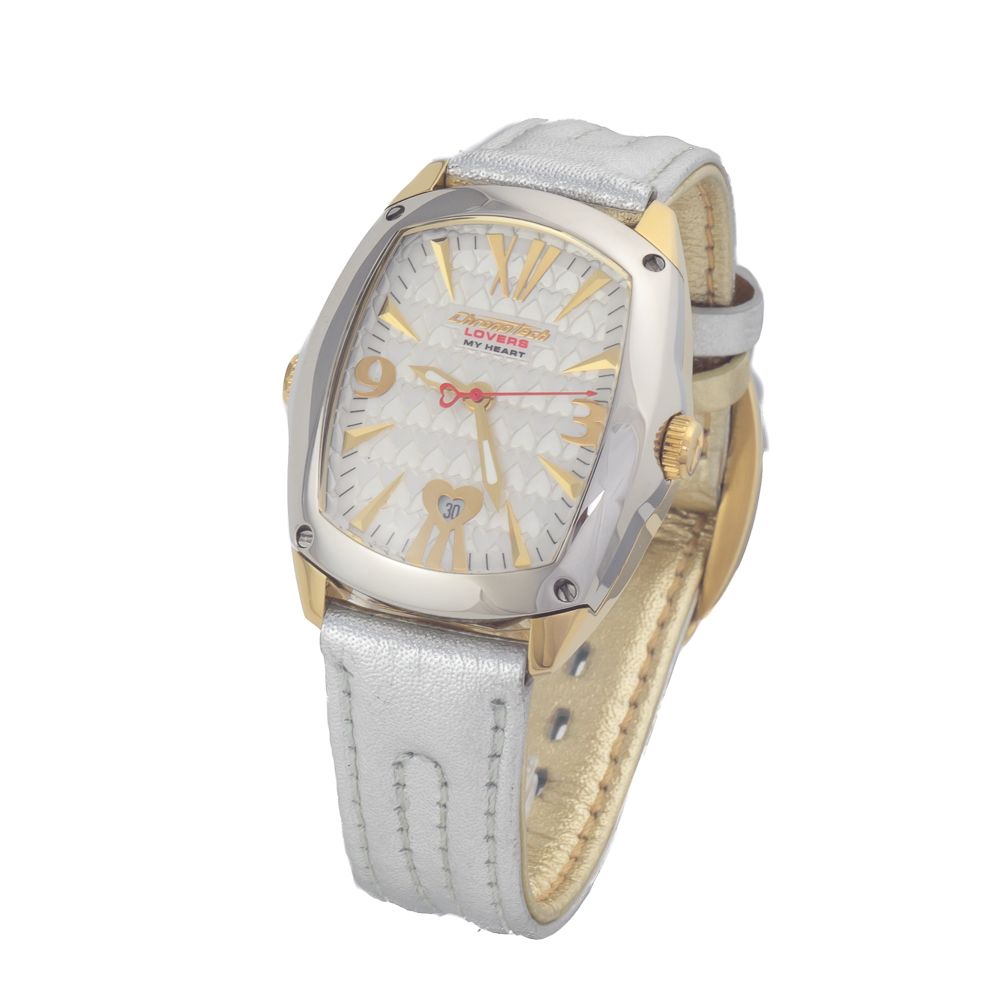 Chronotech Silver Leather  Watch