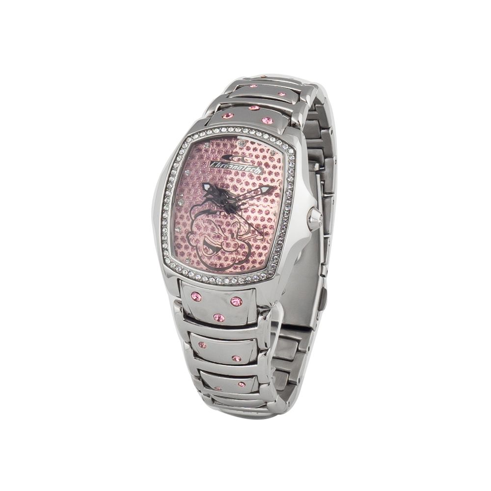 Chronotech Silver Steel Women's Watch