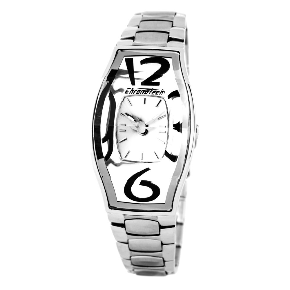 Chronotech Silver Steel Women's Watch
