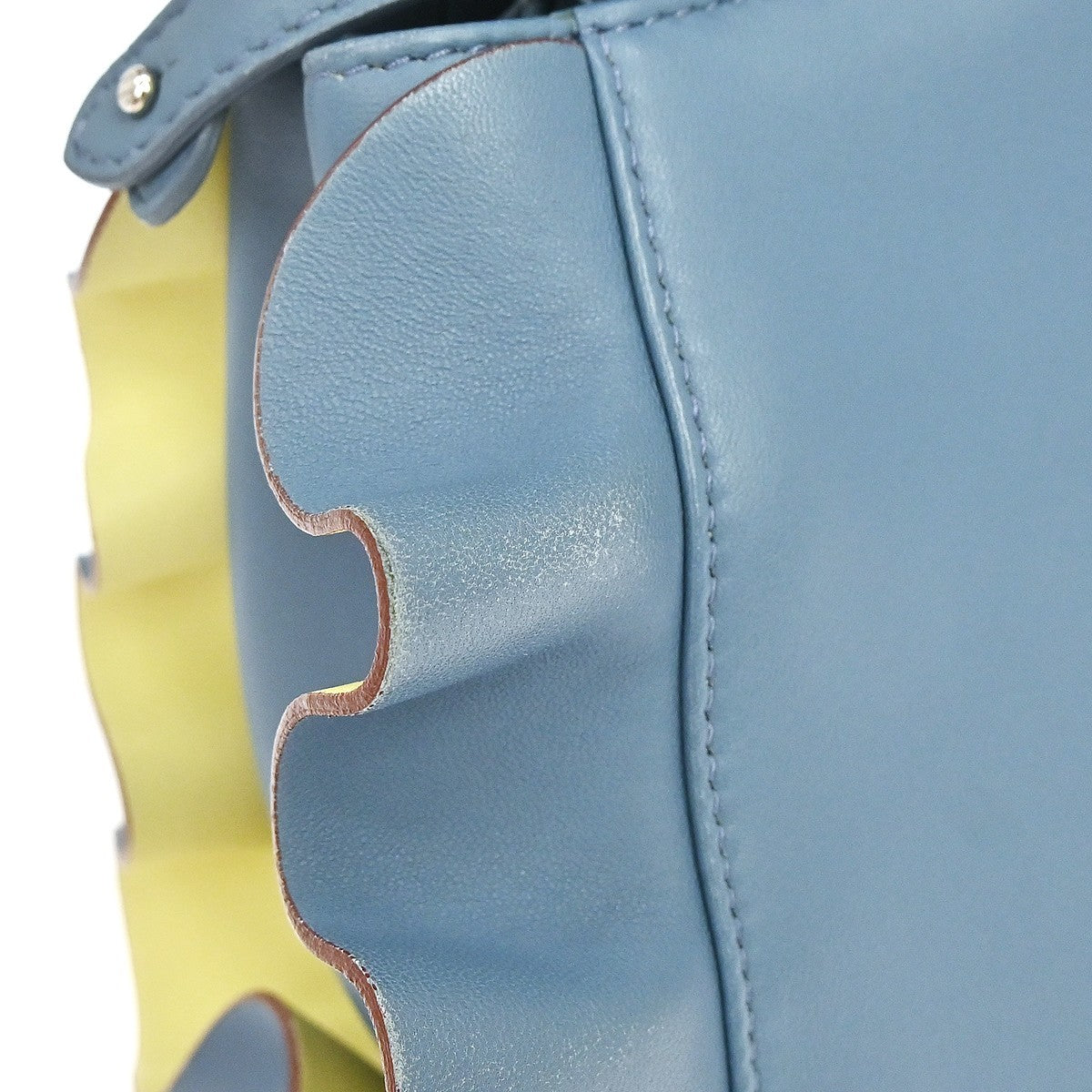 Fendi Peekaboo Leather Blue Leather Handbag (Pre-Owned)